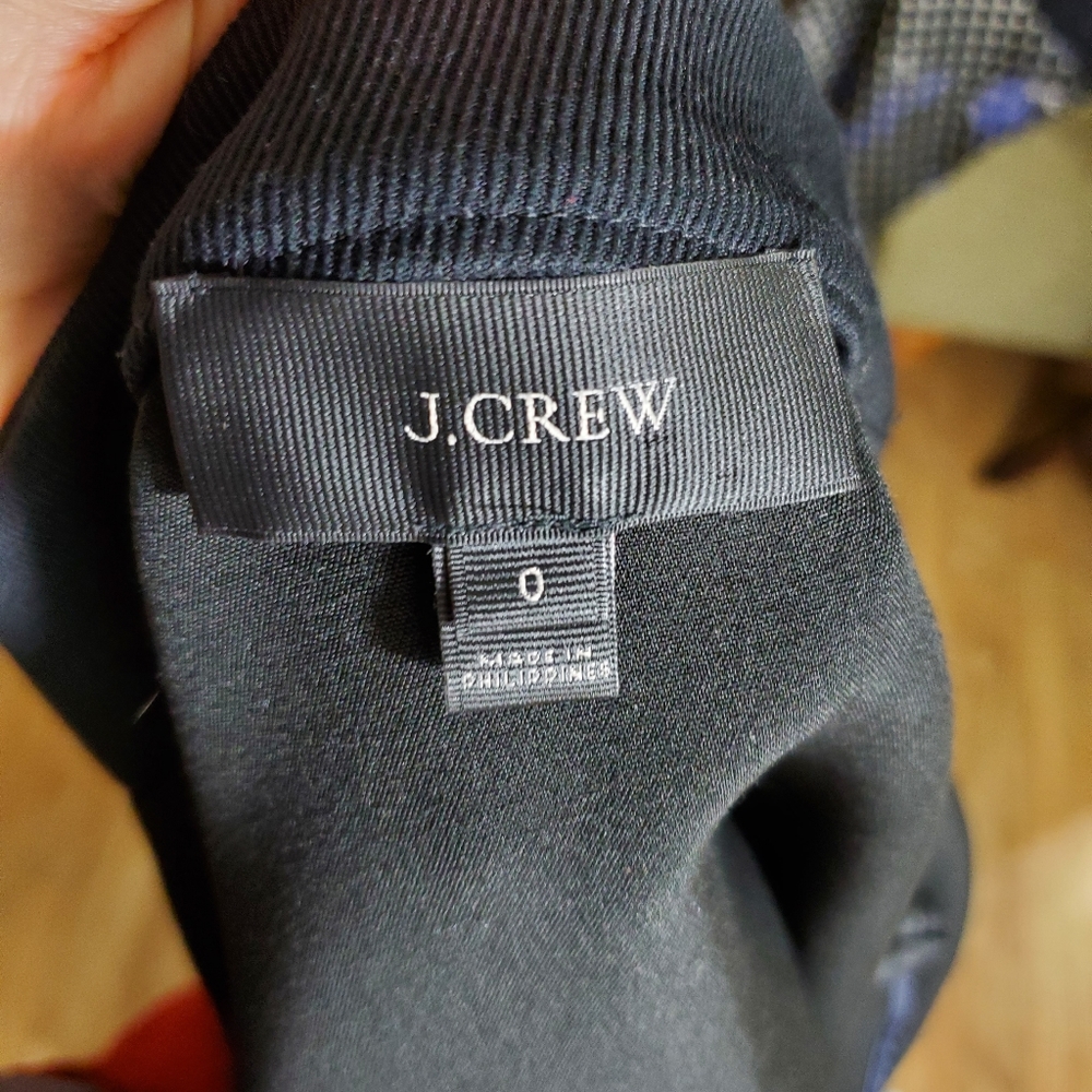 J. Crew Split Hem Blue Tipped Twill Modern Jacket… - image 8